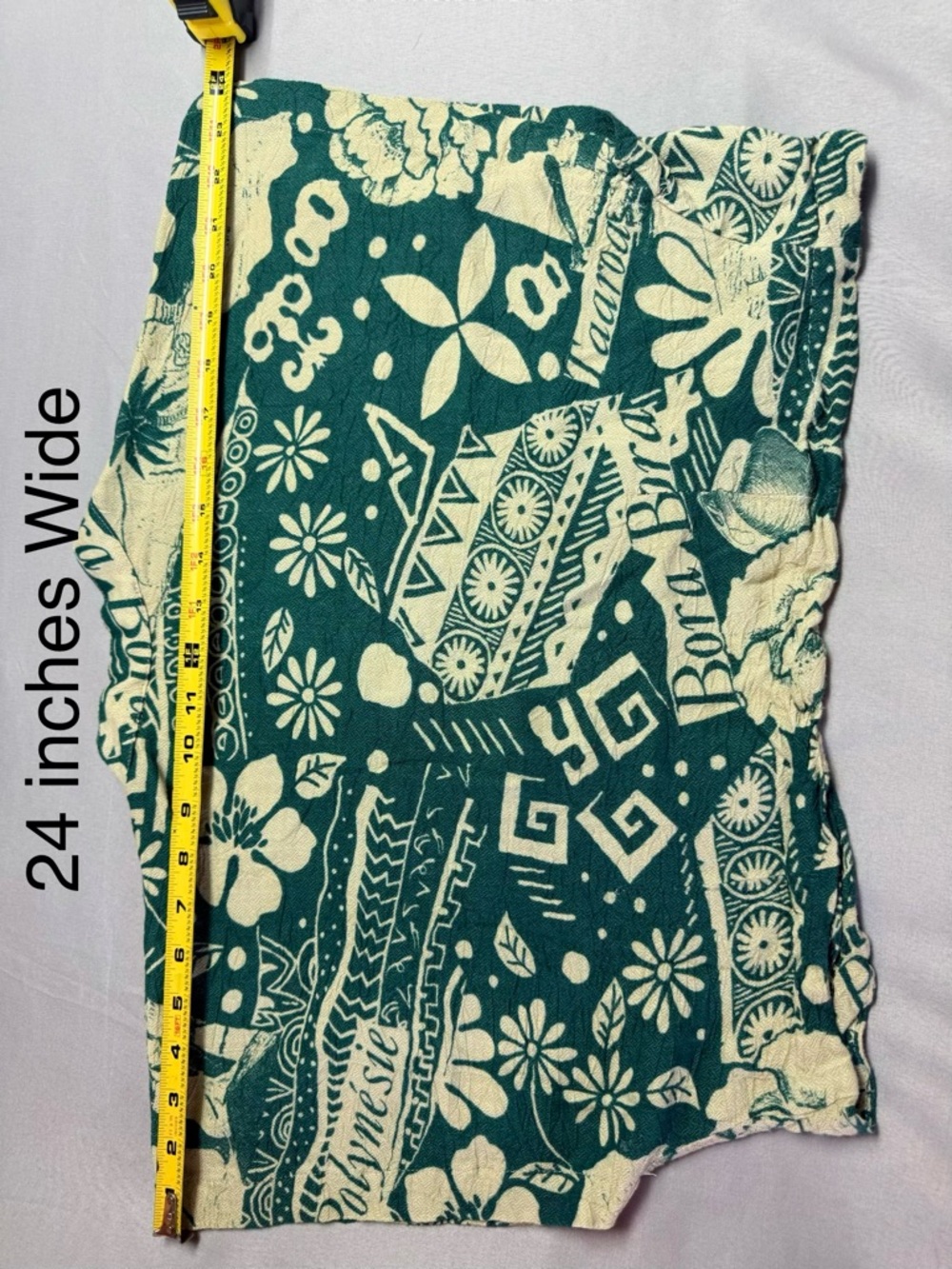 Loco Lindo XL Cropped Bolero Shrug Top Green Tropical Tiki Retro Tahiti BoraBora - Picture 13 of 16